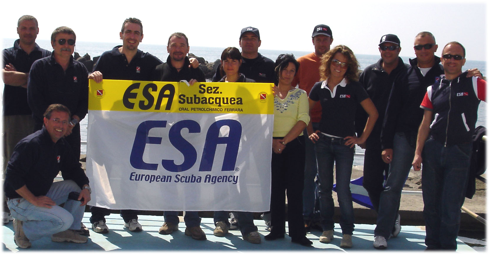 il gruppo degli Istruttori ESA  agli esami di Antignano
