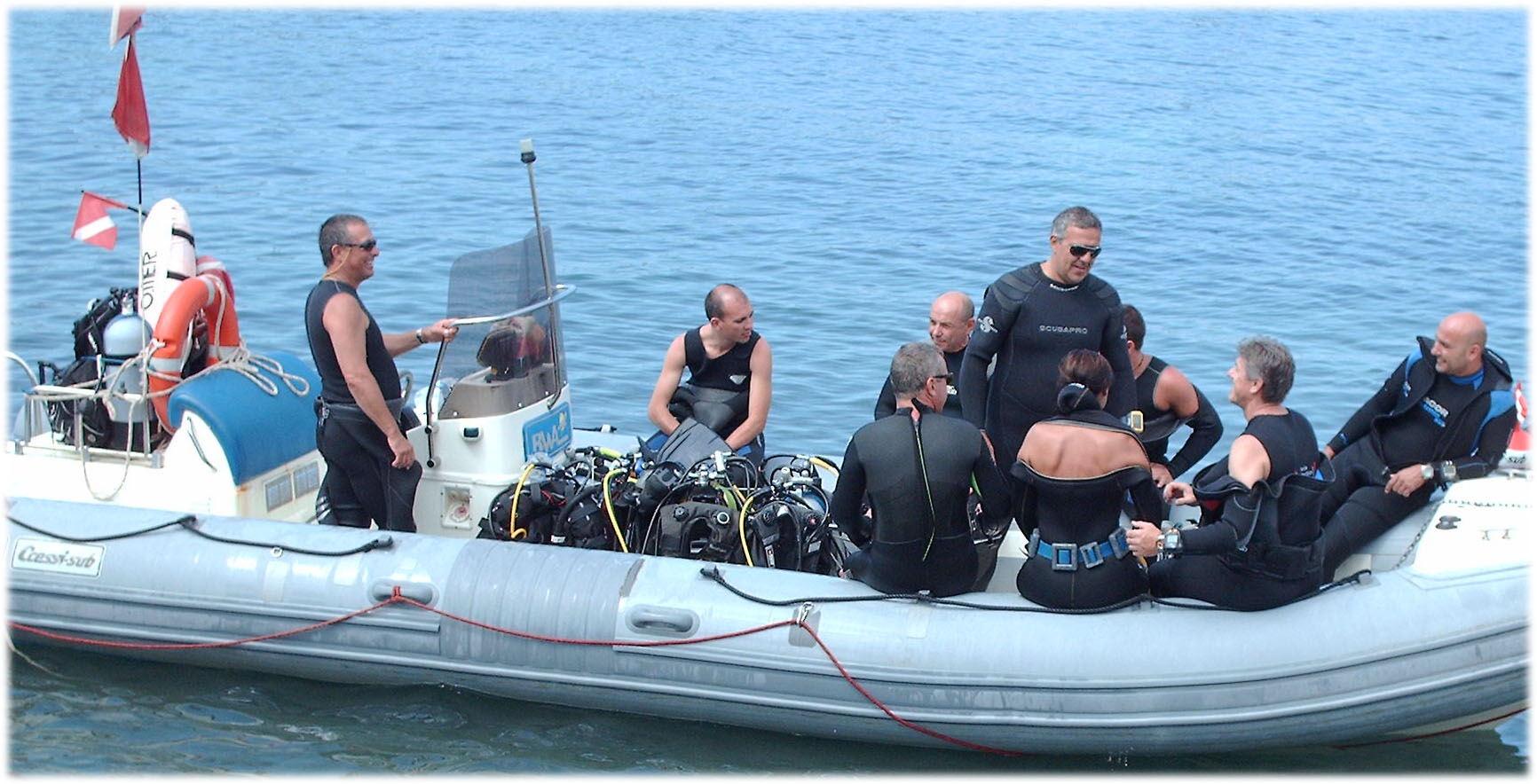 con l'Istruttore Gardenghi ,gli allievi del corso DEEP Demaria,Rossi,Violi,Bergamini,Longheu e Frighi